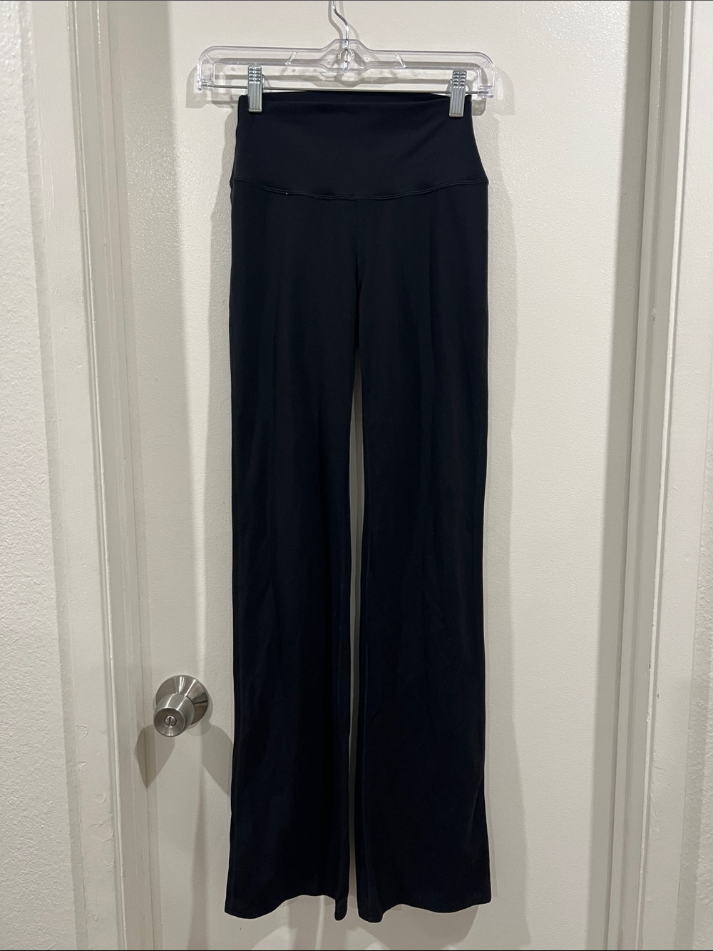 ALO Yoga Black Wide-Leg High-Waist Flare Pant